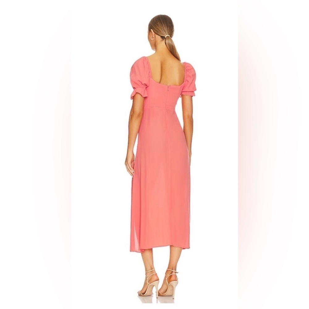 WEWOREWHAT Puff Sleeve Dress, Coral, size 6 - Picture 3 of 12